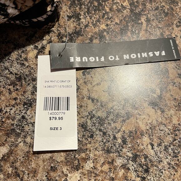 NWT Fashion To Figure Swimsuit One Piece Y2K 90s Animal Coastal Grandma 3 3X - Picture 3 of 4